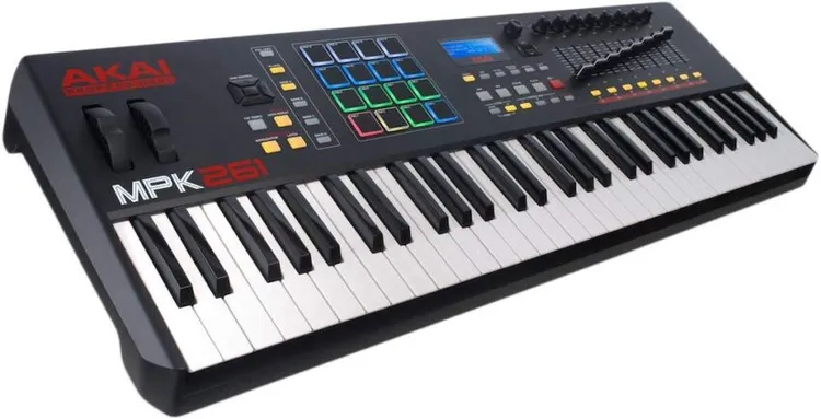 controladora midi de 25 teclas akai mpk mini con colores invertidos